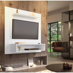 Painel para Tv 32 Polegadas 1 Prateleira Elegance Luxo- Branco - 1
