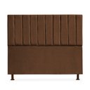 Ver imagem 1 de Cabeceira Cancun para Cama Box Casal 140cm Suede - Ecotec Decor:Marrom