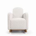Ver imagem 2 de Poltrona de Amamentação com Balanço Orgânica Saori W01 Bouclê Cru - Lyam Decor