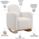 Ver imagem 3 de Poltrona de Amamentação com Balanço Orgânica Saori W01 Bouclê Cru - Lyam Decor