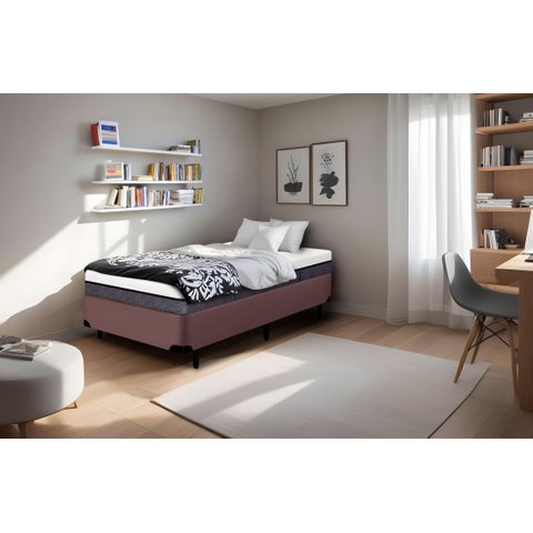 Cama Box Solteirão Serenelife - Corano Marrom