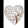 Arvore Coração Em Mdf Natural - 1
