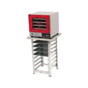 Ver imagem 1 de Kit - Forno Turbo Prp-004 Plus Digital 127v Vermelho + Bancada Mes-004 + 4 Assadeiras - Progás 127v
