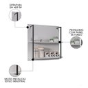 Ver imagem 3 de Prateleira Industrial Cozinha Dupla com Painel Flora M24 Branco - Mpozenato