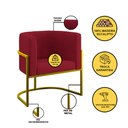 Ver imagem 7 de Kit 2 Poltronas + Sofá 2 Lugares Base de Metal Gold Balaqui