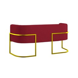 Kit 2 Poltronas + Sofá 2 Lugares Base de Metal Gold Balaqui - 6