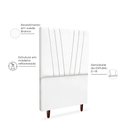 Ver imagem 2 de Cabeceira Estofada Solteiro Belgica 90cm Suede Branco
