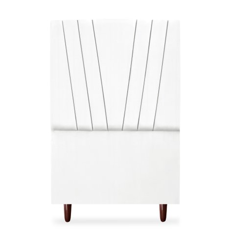 Cabeceira Estofada Solteiro Belgica 90cm Suede Branco