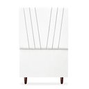 Ver imagem 1 de Cabeceira Estofada Solteiro Belgica 90cm Suede Branco