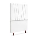 Ver imagem 3 de Cabeceira Estofada Solteiro Belgica 90cm Suede Branco