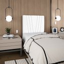 Ver imagem 4 de Cabeceira Estofada Solteiro Belgica 90cm Suede Branco