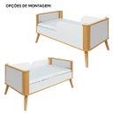 Ver imagem 6 de Kit Berço com Cômoda Quarto de Bebê Mdf Off White Amêndoa