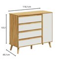 Ver mais imagens de Kit Berço com Cômoda Quarto de Bebê Mdf Off White Amêndoa