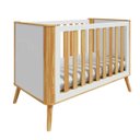 Ver imagem 2 de Kit Berço com Cômoda Quarto de Bebê Mdf Off White Amêndoa