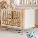 Ver imagem 3 de Kit Berço com Cômoda Quarto de Bebê Mdf Off White Amêndoa