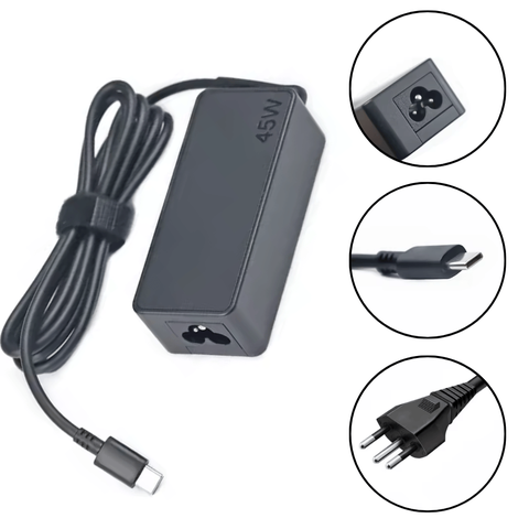 Fonte Notebook Compatível Lenovo 45w Usb-c 20 V 2.25a Le-06