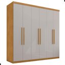 Ver imagem 2 de Guarda Roupa Casal Genova 6 Portas 4 Gavetas MDF Naturalle Off White Framar