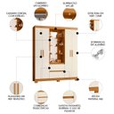 Ver imagem 3 de Guarda Roupa Solteiro 163cm Capelinha Artto A02 Off/cinamomo - Mpozenato
