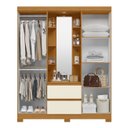 Ver imagem 5 de Guarda Roupa Solteiro 163cm Capelinha Artto A02 Off/cinamomo - Mpozenato