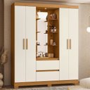Ver imagem 2 de Guarda Roupa Solteiro 163cm Capelinha Artto A02 Off/cinamomo - Mpozenato
