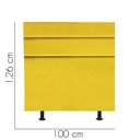 Ver imagem 3 de Cabeceira Estofada Cama Box Solteiro 100cm Argentina Corino Amarelo- Mabe Magazine