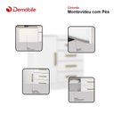 Ver imagem 4 de Guarda Roupa Casal Riva Branco Amêndola Touch Flex com Espelho e Pés e Cômoda Montevideu Branco Flex