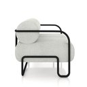 Ver mais imagens de Kit 2 Poltronas Decorativas Sala de Estar Polatsk Base Industrial de Ferro Bouclê Cinza Claro G33 - 