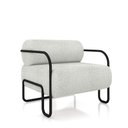 Ver imagem 6 de Kit 2 Poltronas Decorativas Sala de Estar Polatsk Base Industrial de Ferro Bouclê Cinza Claro G33 - 
