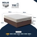 Ver imagem 2 de Cama Box Baú Casal com Colchão de Molas Ensacadas Luxury 138x188x62cm