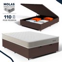 Ver imagem 5 de Cama Box Baú Casal com Colchão de Molas Ensacadas Luxury 138x188x62cm