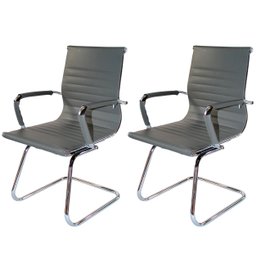 Kit Com 2 Cadeira Fixa Interlocutor Charles Eames Esteirinha 11A - 1