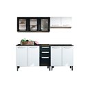 Ver imagem 1 de Cozinha Modulada Completa Evidence 4 Peças (2 Armários + 2 Balcões) C4p54 Branco/preto -
