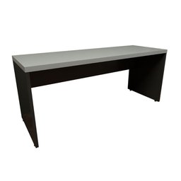 Mesa Escrivaninha 170cm com Gaveteiro 4 Gavetas F5 Office Cor:cinza Sagrado com Preto - 2