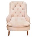 Ver imagem 2 de Poltrona Decorativa Lille Suede Bege - Dominic Decor
