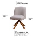 Ver imagem 3 de Cadeira de Jantar Cléo Base Giromad Linho Cru - Nexta Casa