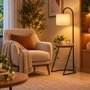 Ver imagem 1 de Luminária de Chão com Mesa Lateral para Sala Quarto e Leitura