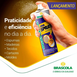 COLA DE CONTATO ADESIVO SPRAY TIPO 76 340G BRASCOLA - 3