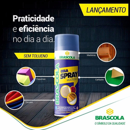COLA DE CONTATO ADESIVO SPRAY TIPO 76 340G BRASCOLA - 2