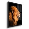 Quadro Decorativo Leão Rei Força Fé 45x33 C/vidro - 2