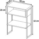 Ver imagem 3 de Mesa de Cabeceira Estilo Industrial (Selo Fsc) 63 x 50 cm Mel Bemfixa