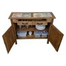 Balcão Retrô Aparador Multiuso Madeira Maciça Pinus 2 Portas Sofisticado Rustica Buffet Sala Armário - 5