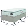 Cama Box Baú Colchão Solteiro Espuma D33 Vangogh Pillow Top 88x188x70cm Hellen - 4