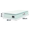 Cama Box Baú Colchão Solteiro Espuma D33 Vangogh Pillow Top 88x188x70cm Hellen - 5