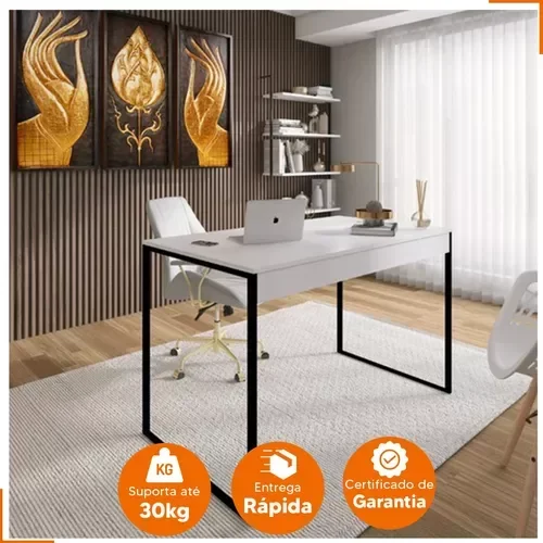 Escrivaninha Branca 90x50 - 4