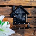 Ver imagem 2 de Porta Chaves de Parede Casinha Mineira Artesanal G Preto