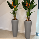 Ver imagem 2 de Vaso de Fibra de Vidro Estilo Vietnamita Florida g 95cm Cinza Fosco