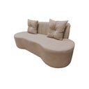 Ver imagem 5 de Sofá 2 Lugares Orgânico Curvo Madrid 150cm Suede Bege