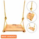 Ver imagem 3 de Balanço de Madeira Corda Sisal Decorativo Adulto Até 120Kg