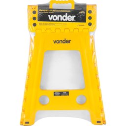 Banqueta Plástica Dobrável Amarela 450mm Vonder - 5
