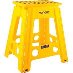 Banqueta Plástica Dobrável Amarela 450mm Vonder - 2